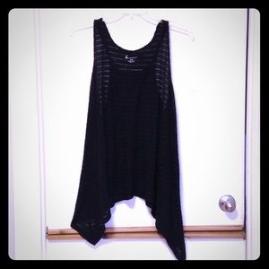 Striped sheer tank with sequin embellishment